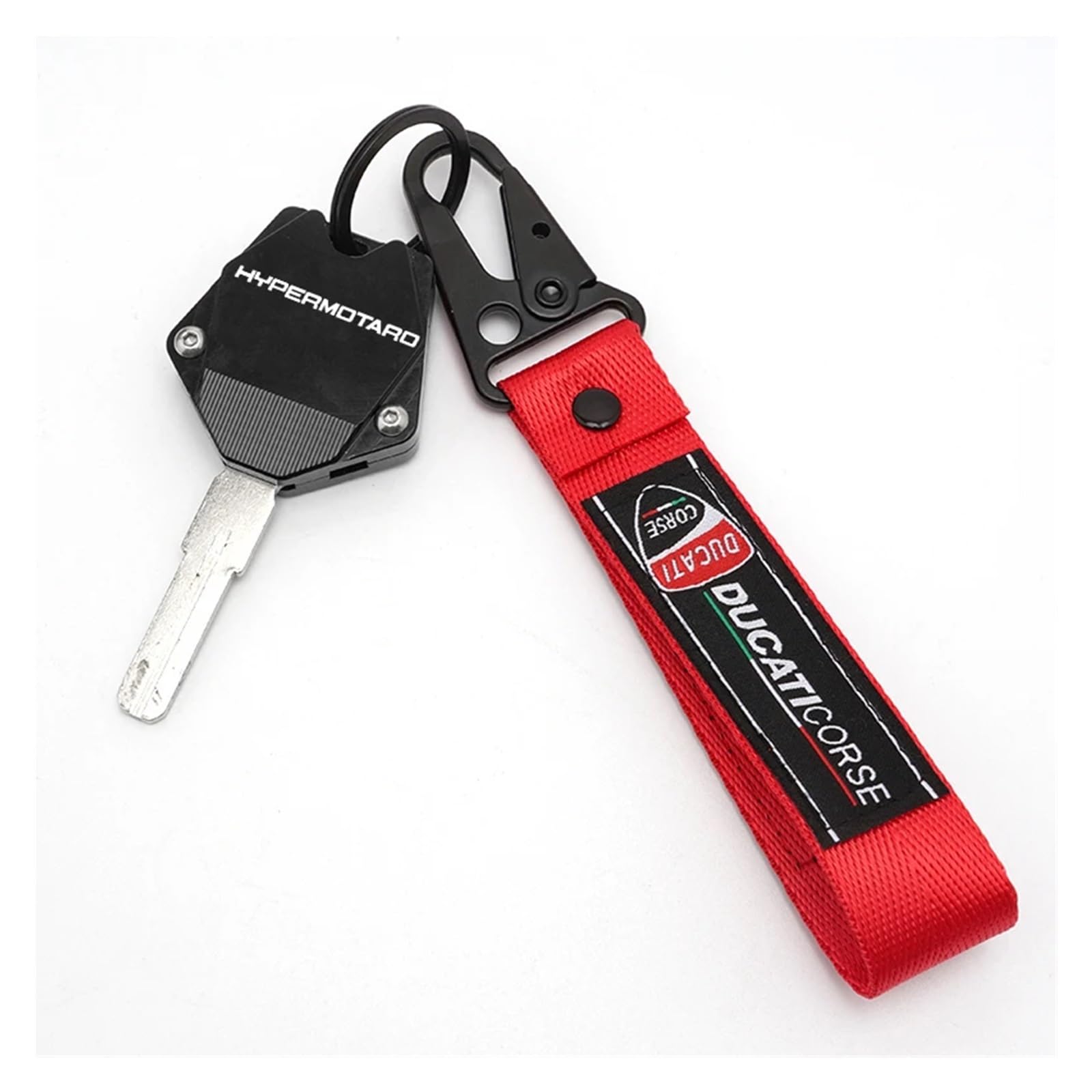 Schlüsselgehäuse aus Aluminiumlegierung Für DUCATI Hypermotard 950 2007-2021 2020 Motorrad Hochwertiges Zubehör CNC-Schlüsselanhänger + Schlüsselhüllen-Anzug(1 set Black-A) von SiMuRYP