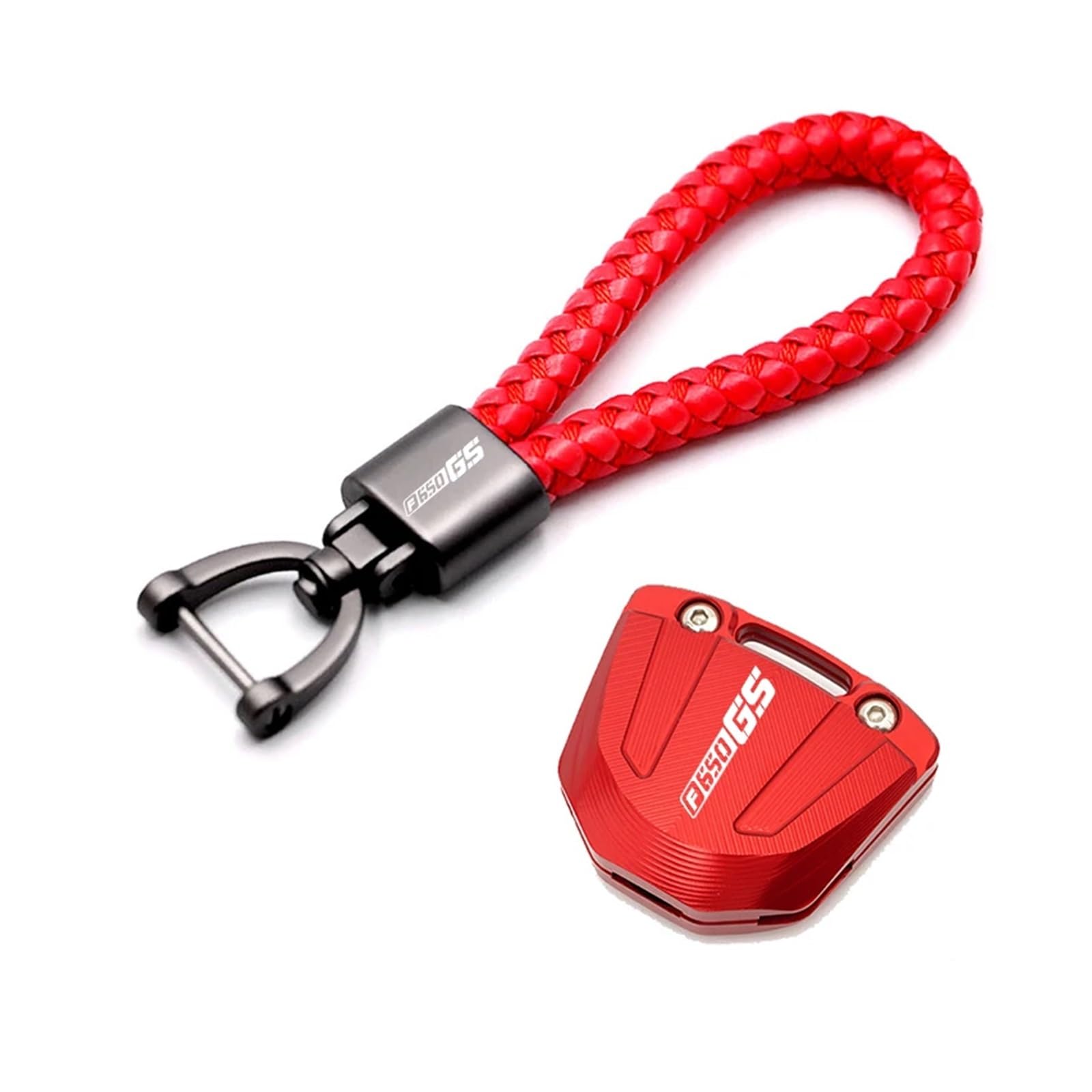 Schlüsselgehäuse aus Aluminiumlegierung Für F650GS F 650 F650 GS Aluminium-Schlüsselhülle, Schutzhülle, Zubehör, Motorrad-Schlüsselanhänger, Schlüsselanhänger(1 set Red (B)) von SiMuRYP