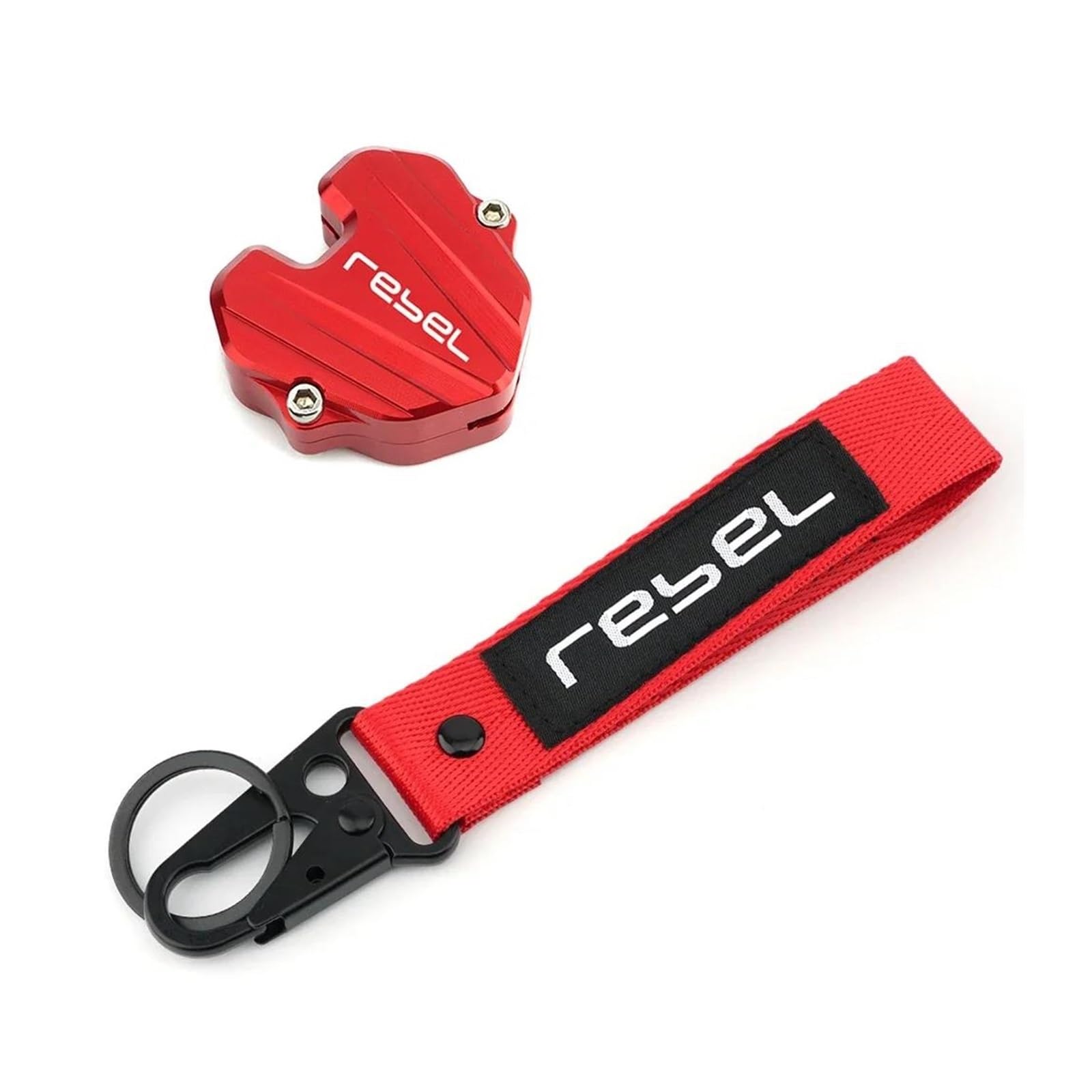 Schlüsselgehäuse aus Aluminiumlegierung Für HON@&DA REBEL Rebel 300 CM300 Motorrad CNC-Zubehör Schlüsseletui-Abdeckung Schlüsselgehäuse-Schutz(1 set of red) von SiMuRYP