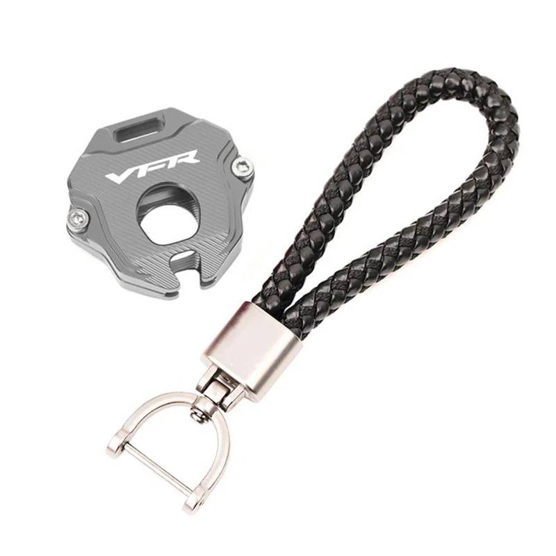 Schlüsselgehäuse aus Aluminiumlegierung Für HON@&DA VFR 800 1200 VFR800 VFR800 Motorradzubehör Schlüsselhülle Hülle Schlüsselanhänger Schlüsselanhänger Schlüsselanhängerhalter(Titanium,B) von SiMuRYP