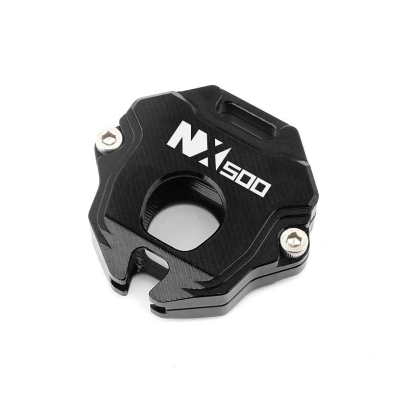 Schlüsselgehäuse aus Aluminiumlegierung Für Hon@&da Hon@&da NX500 NX 500 N X500 500X 2024 2025 Motorrad-Schlüsselanhänger Mit Stickerei(Black1) von SiMuRYP