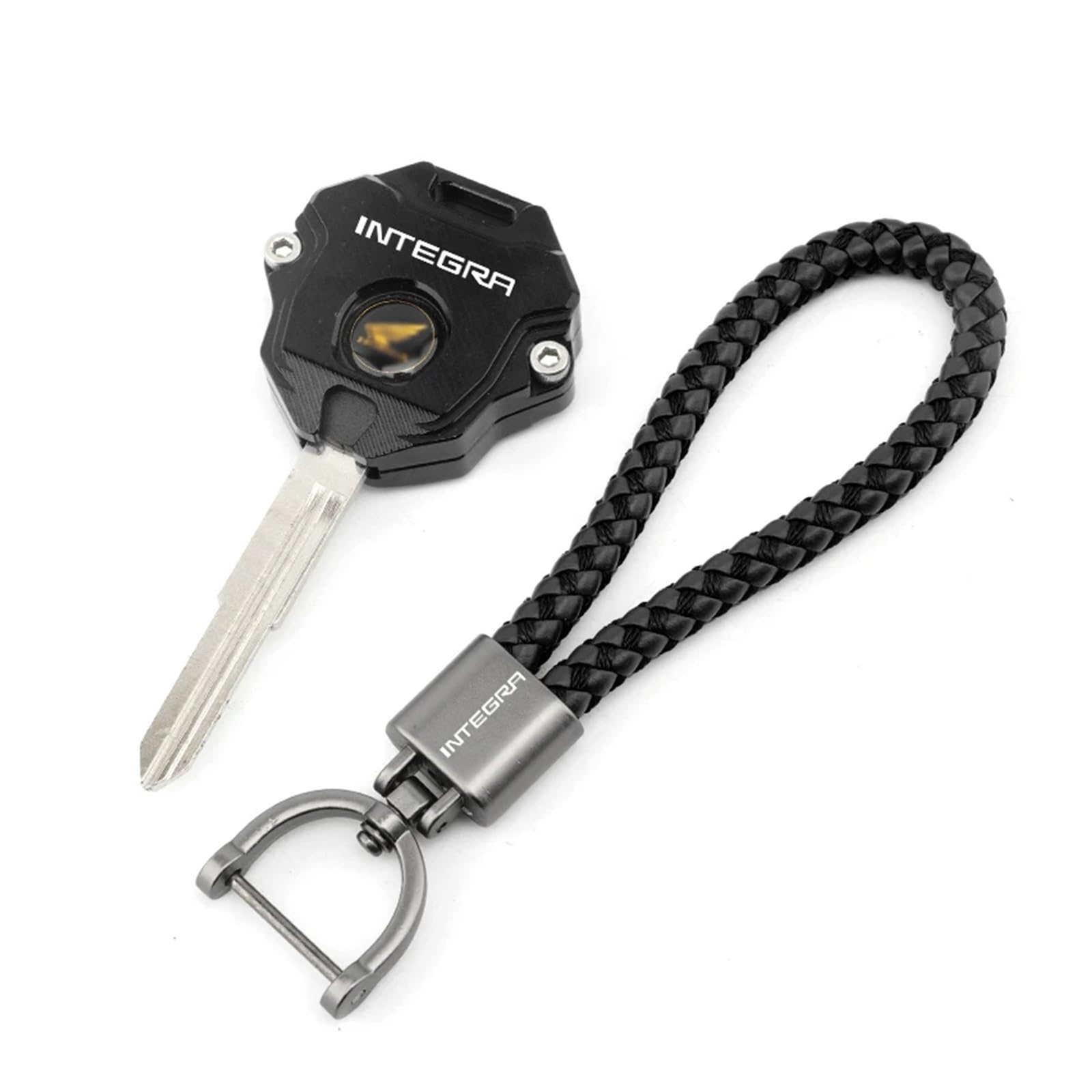 Schlüsselgehäuse aus Aluminiumlegierung Für Hon@&da Integra 700 750 S 750D DCT NC750 NC750D Motorrad CNC-Schlüsselhülle, Schlüsselschutz, Schlüsselanhänger-Schlüsseletui(1 set Black) von SiMuRYP