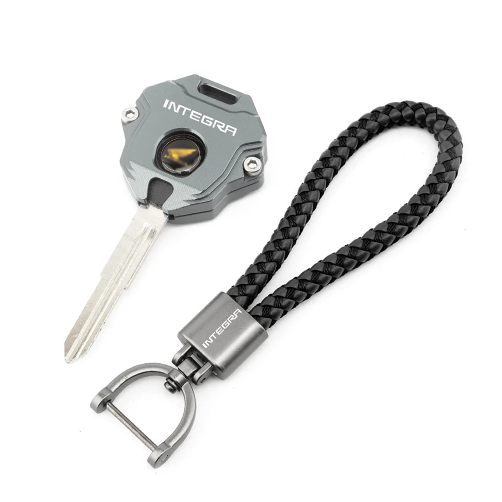 Schlüsselgehäuse aus Aluminiumlegierung Für Hon@&da Integra 700 750 S 750D DCT NC750 NC750D Motorrad CNC-Schlüsselhülle, Schlüsselschutz, Schlüsselanhänger-Schlüsseletui(1 set Titanium) von SiMuRYP