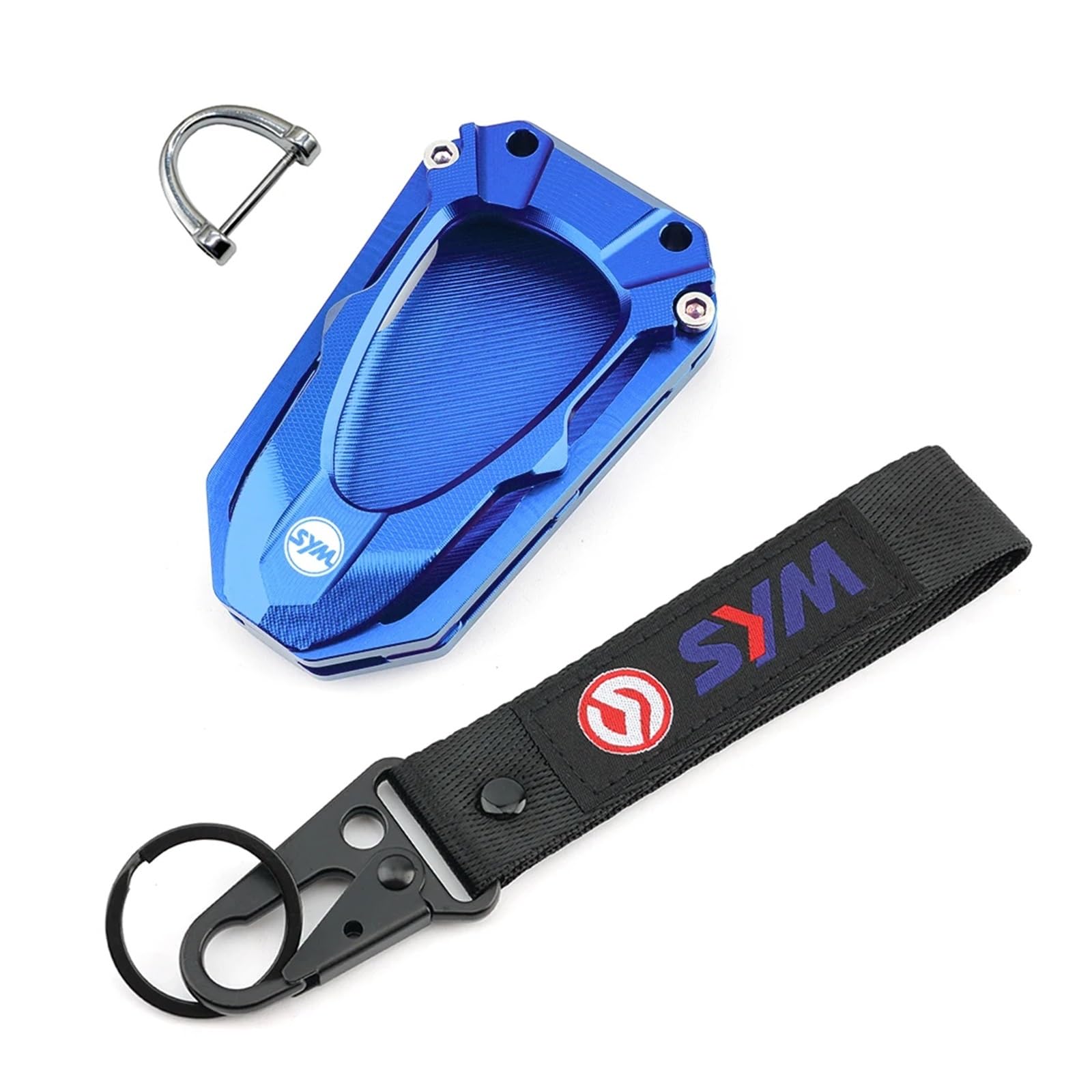 Schlüsselgehäuse aus Aluminiumlegierung Für SYM Jetx Jet X 125 150 X125 X150 CNC Moto Schlüsselhülle Hülle Shell Cap & Schlüsselanhänger Schlüsselanhänger Schlüsselanhänger Motorradzubehör(1 Set Blue) von SiMuRYP