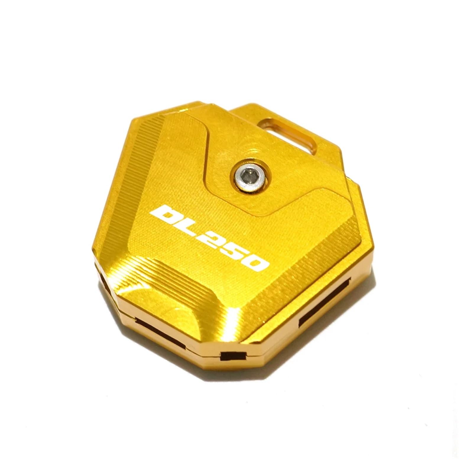 Schlüsselgehäuse aus Aluminiumlegierung Für Vstrom Dl250 Dl 250 Geändert Schlüssel Abdeckung Shell Fall Schutzkappe Schlüsselbund Schlüsselbund Schlüsselanhänger Motorrad Zubehör(Key Cover Gold) von SiMuRYP