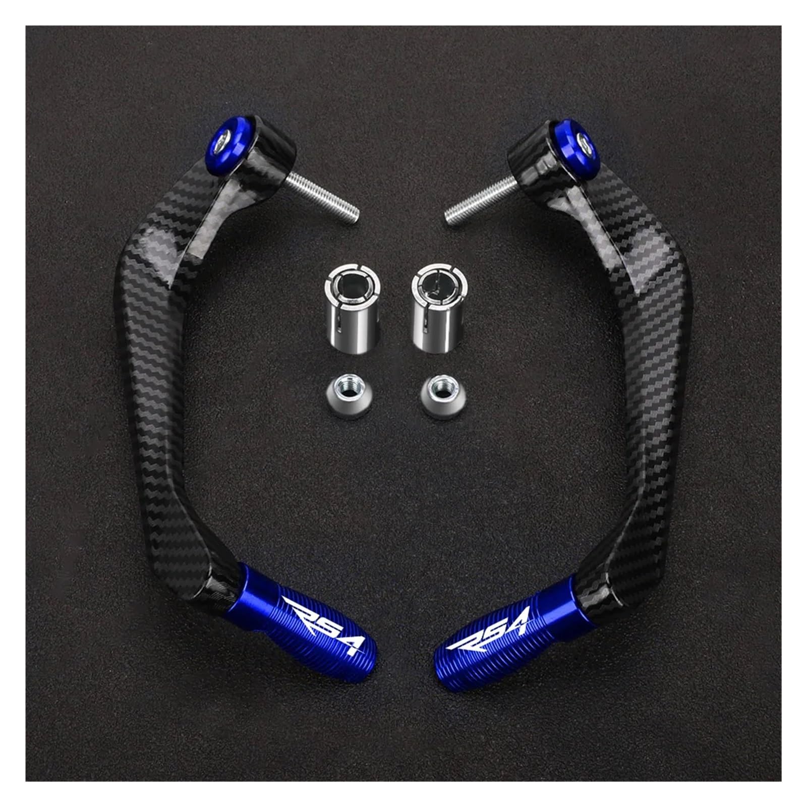 SiMuRYP Schutzausrüstung für Motorradlenker Für Aprilia RS4 RS125 RS50 RS 125 50 1999-2022 Motorrad-Lenkergriffe Bremskupplungshebelschutz Handschutz Hebelschutz(Blue with Logo) von SiMuRYP