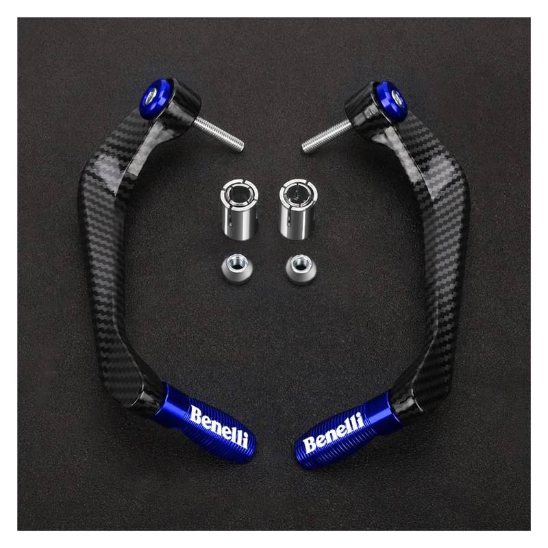 SiMuRYP Schutzausrüstung für Motorradlenker Für Benelli Leoncino 500 TRK502X TNT125 300 752S BN 125 302 Motorrad Lenker Griffe Schutz Bremse Kupplung Hebel Schutz Protector(Blue with Logo) von SiMuRYP