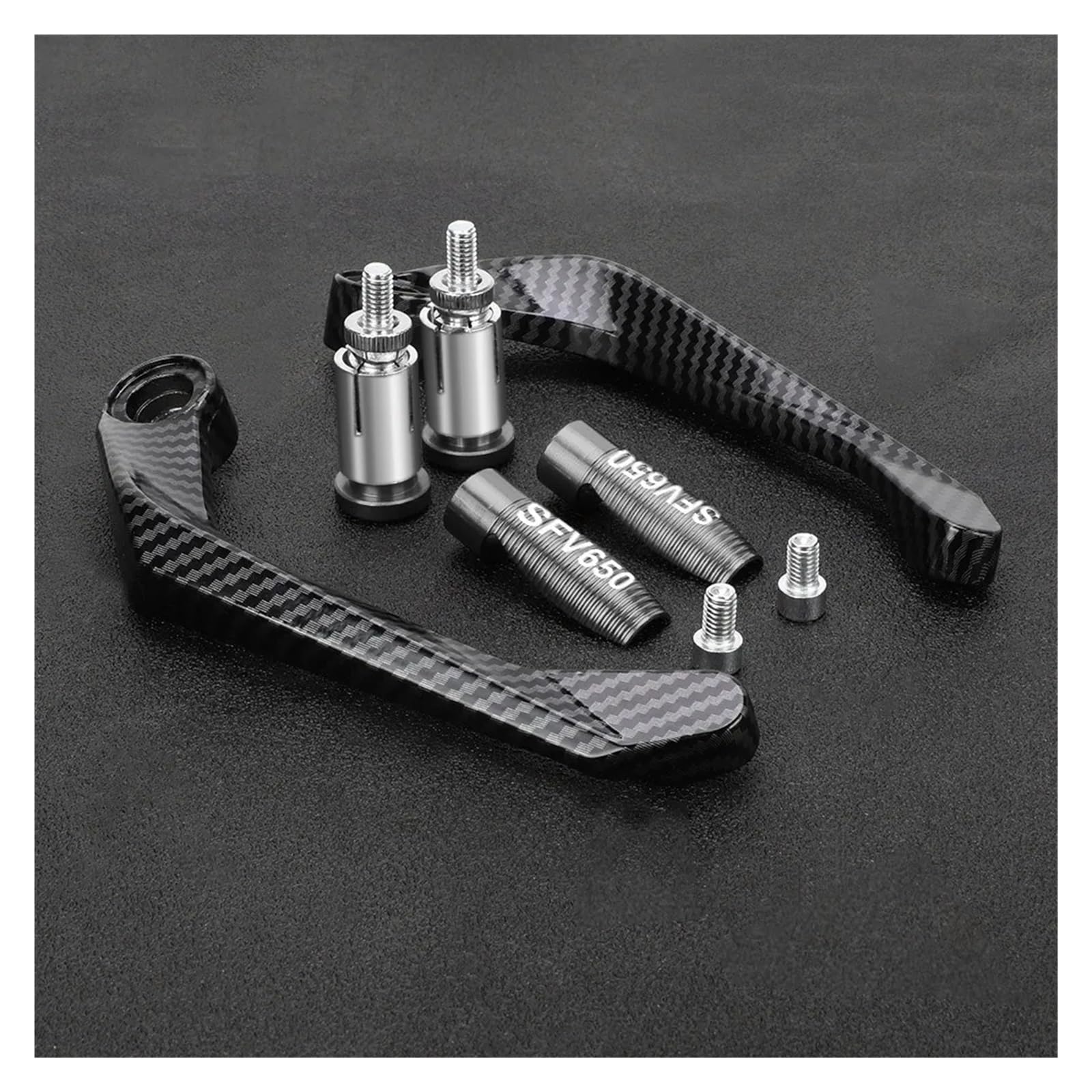 SiMuRYP Schutzausrüstung für Motorradlenker Für Suzuki SFV650 Gladius 2009-2016 22 Mm 7/8 Zoll SFV 650 Motorradlenker Bremskupplungshebel Handschutz Handschutz-Set(Gray with Logo) von SiMuRYP