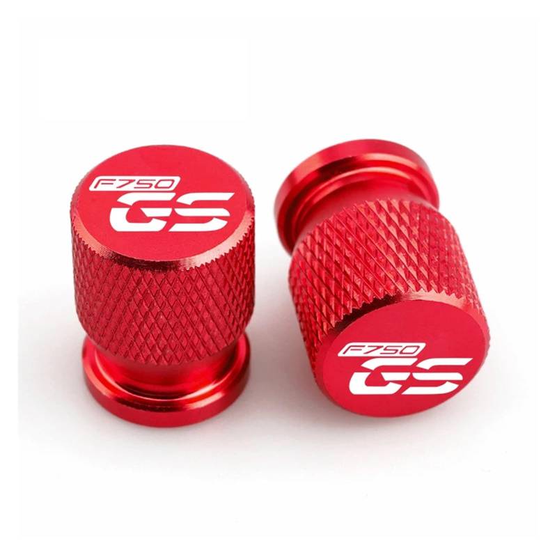 Ventildeckel für Motorradreifen FÜR F750GS F850GS ADV Adventure 2PCS Rad Reifen Ventil Air Port Stem Cap CNC Luftdichte Abdeckung(Red F750GS) von SiMuRYP