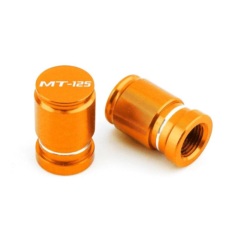 Ventildeckel für Motorradreifen Für MT-125 MT125 Mt 125 2023 2022 2021 Motorrad CNC Rad Reifen Ventil Air Port Stem Caps Abdeckungen Zubehör(Orange) von SiMuRYP