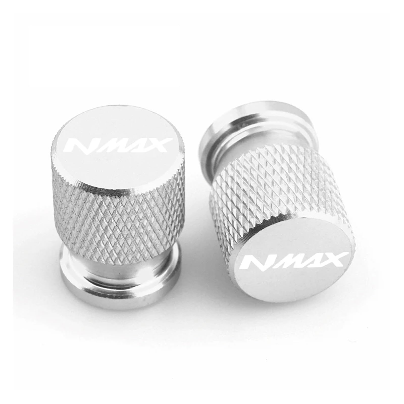 Ventildeckel für Motorradreifen Für NMAX125 NMAX155 NMAX 125 155 Nmax125 Nmax155 2PCS Motorrad Reifen Ventil Air Port Stem Abdeckung Kappe Stecker CNC Zubehör(Silver NAMX) von SiMuRYP