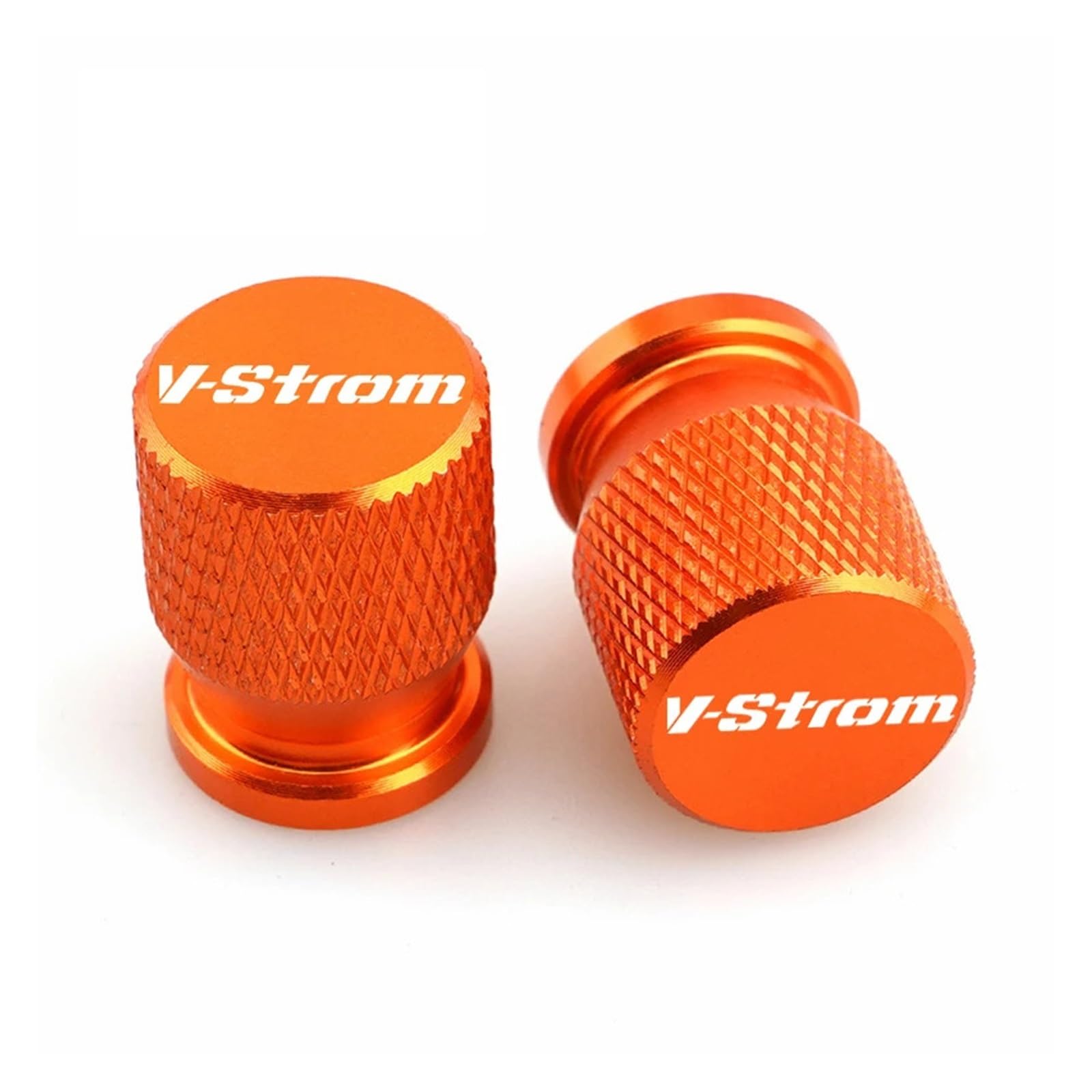 Ventildeckel für Motorradreifen Für Suzuki V-Strom DL250 650 1000 1050 XT VSTROM 800DE DL650 Motorrad Reifen Ventil Air Port Stem Abdeckkappe Stecker Zubehör(Orange V-Strom) von SiMuRYP