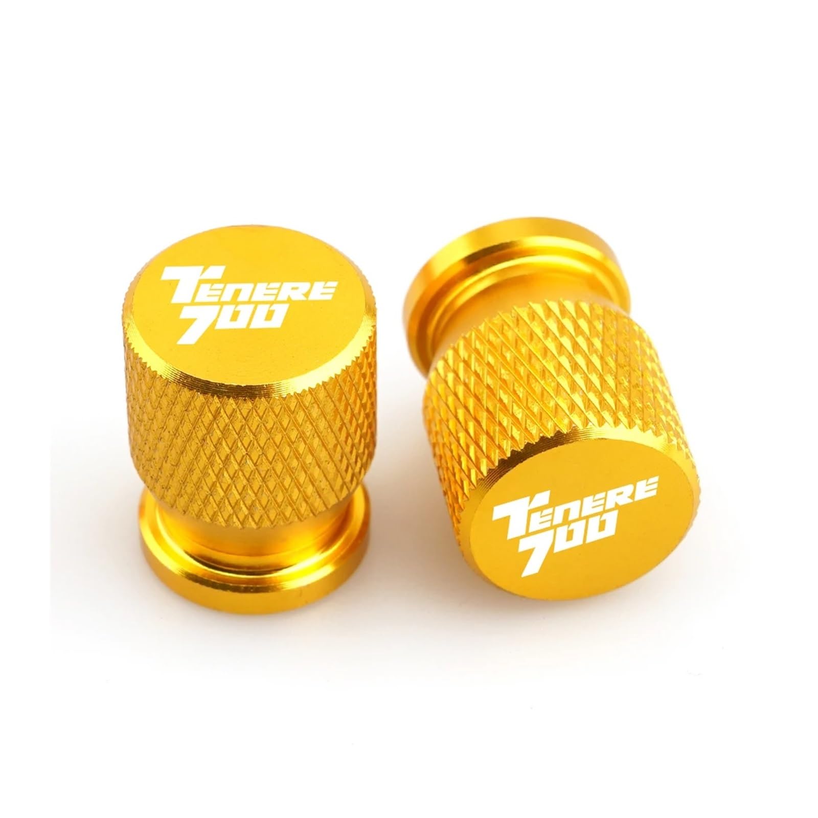 Ventildeckel für Motorradreifen Für TENERE700 Tenere700 Motorrad Universal Reifen Ventil Air Port Stem Abdeckung Kappe Stecker CNC Aluminium Zubehör(Gold) von SiMuRYP