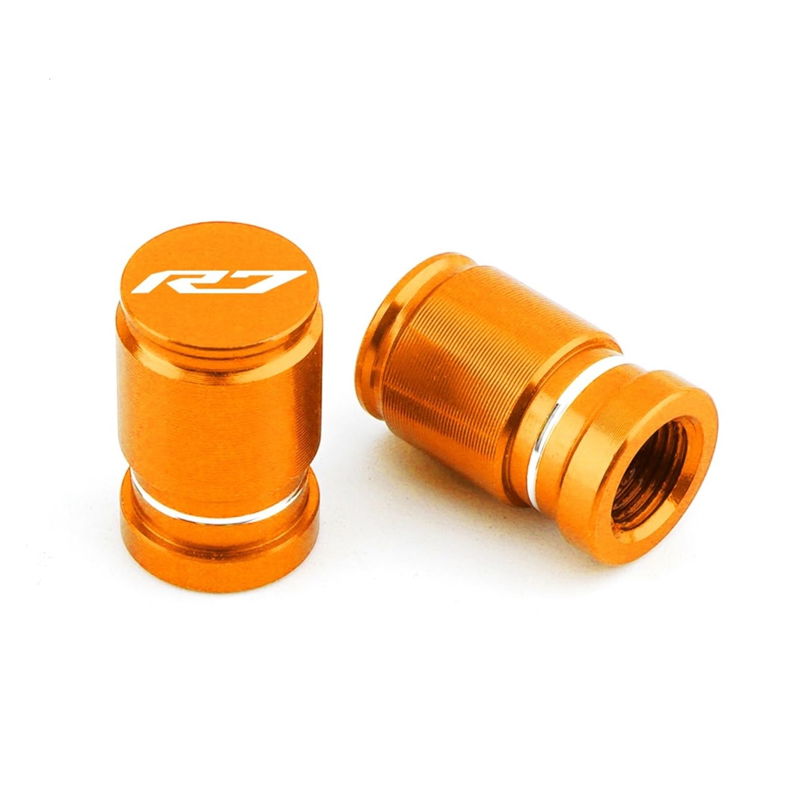 Ventildeckel für Motorradreifen Für YZFR7 YZF R7 R7 2021 2022 2023 Motorrad CNC Zubehör Rad Reifen Ventil Stem Caps Luftdichte Abdeckung Stecker(Orange) von SiMuRYP