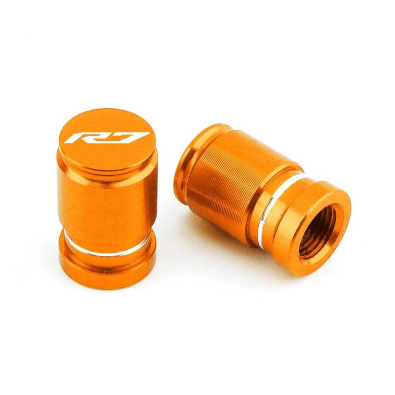 Ventildeckel für Motorradreifen Für YZFR7 YZF R7 R7 2021 2022 2023 Motorrad CNC Zubehör Rad Reifen Ventil Stem Caps Luftdichte Abdeckung Stecker(Orange) von SiMuRYP