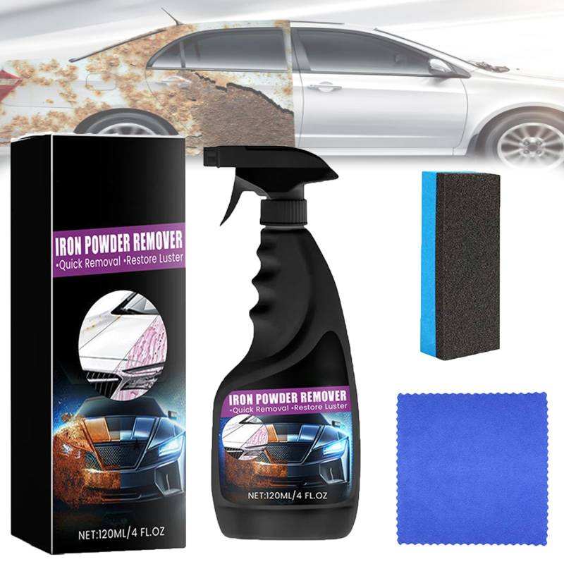 Efficient Car Rust Removal Spray Set, Automotive Rust Spot Cleaner, Iron Powder Remover for Car, Multipurpose Rust Remover Spray, Long-Lasting Protection&Gloss Restore for Car Detailing (1set) von Siapodan