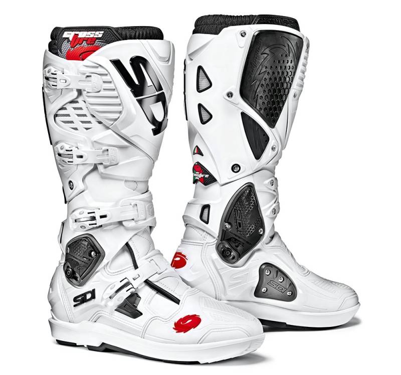 Sidi Sidi Crossfire 3 SRS Motorradstiefel, Weiß, Größe: 47 von Sidi