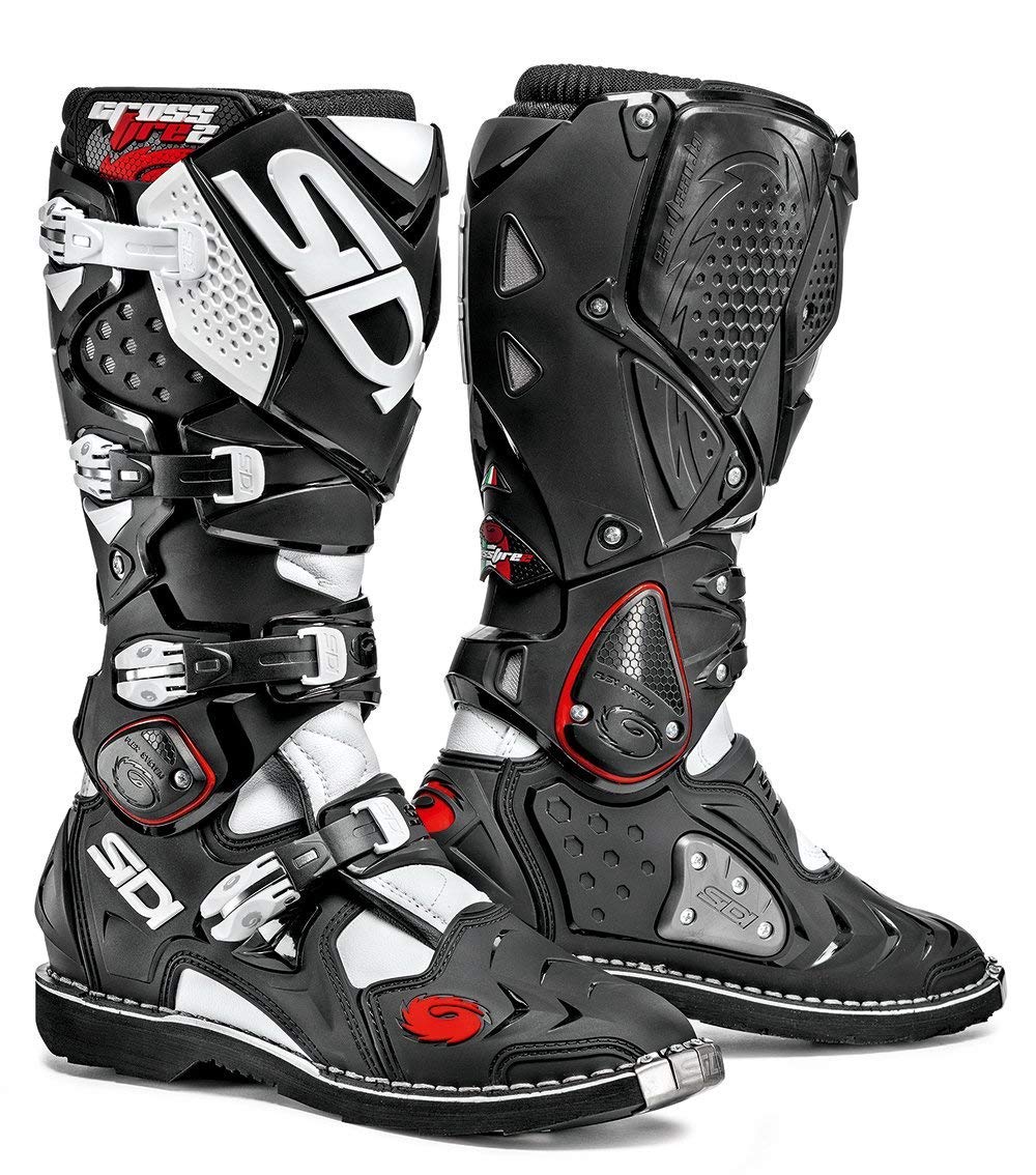 Sidi Sidi Crossfire 2 Motorradstiefel, Schwarz-Weiß, Größe: 41 von Sidi