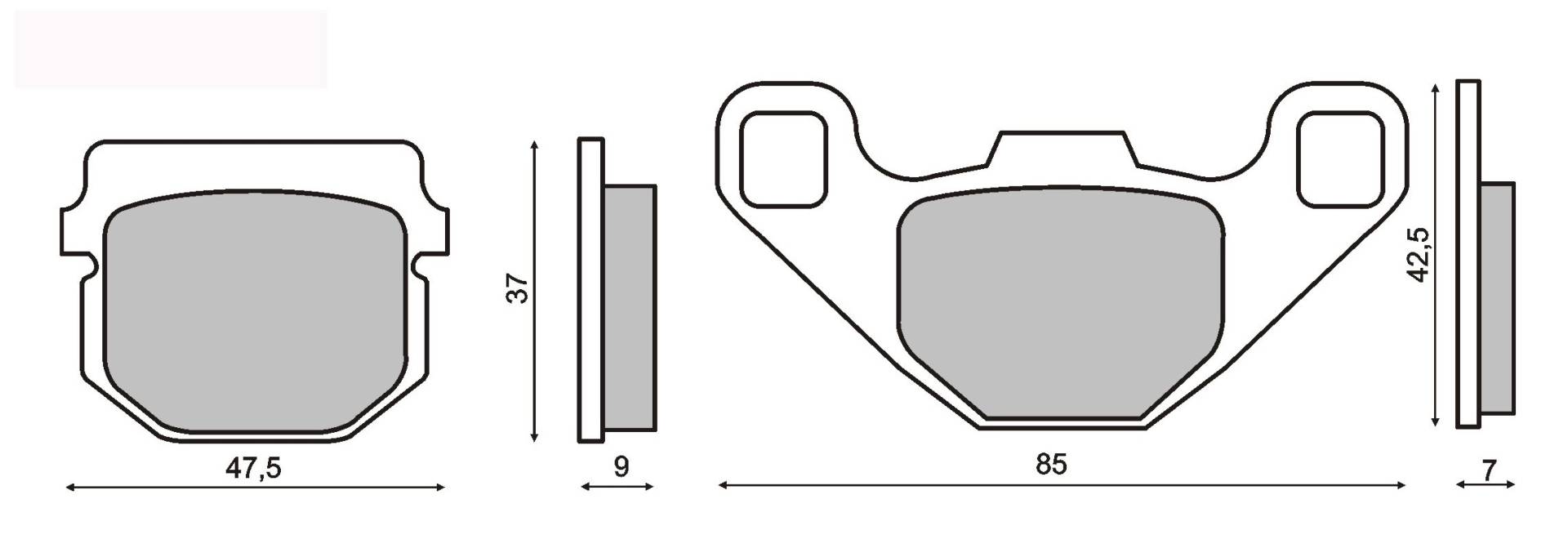 BREMSBELAGE HINTEN GILERA SMT 50 2014 von Sifam