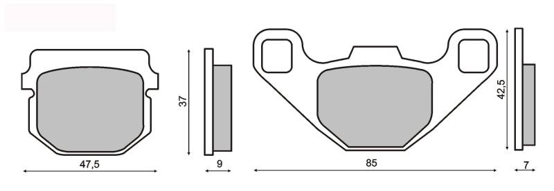 BREMSBELAGE HINTEN GILERA SMT 50 2014 von Sifam