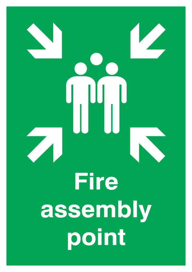 SIGNS and LABELS FFR04549R Assembly Point"Schild, 420 x 297 mm von Signs & Labels