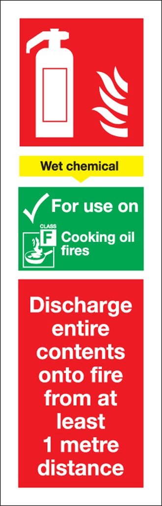 Signs & Labels ffr09524r Schild Board, Wet chemischen Feuerlöscher von Signs & Labels