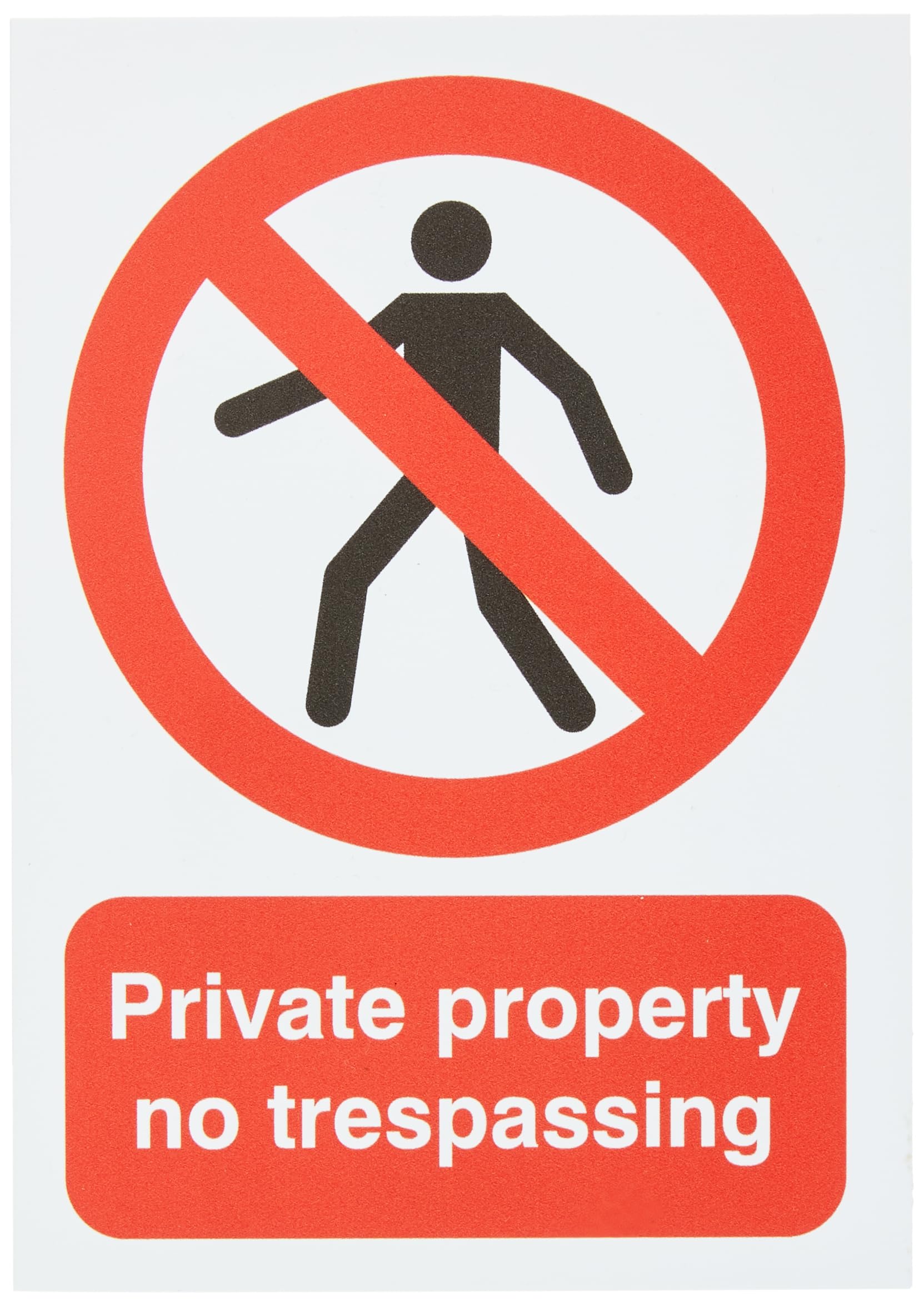 Signs & Labels FPH05551R Schild, Aufschrift: Private Property No Trespassing (Privateigentum - Betreten verboten) von Signs & Labels