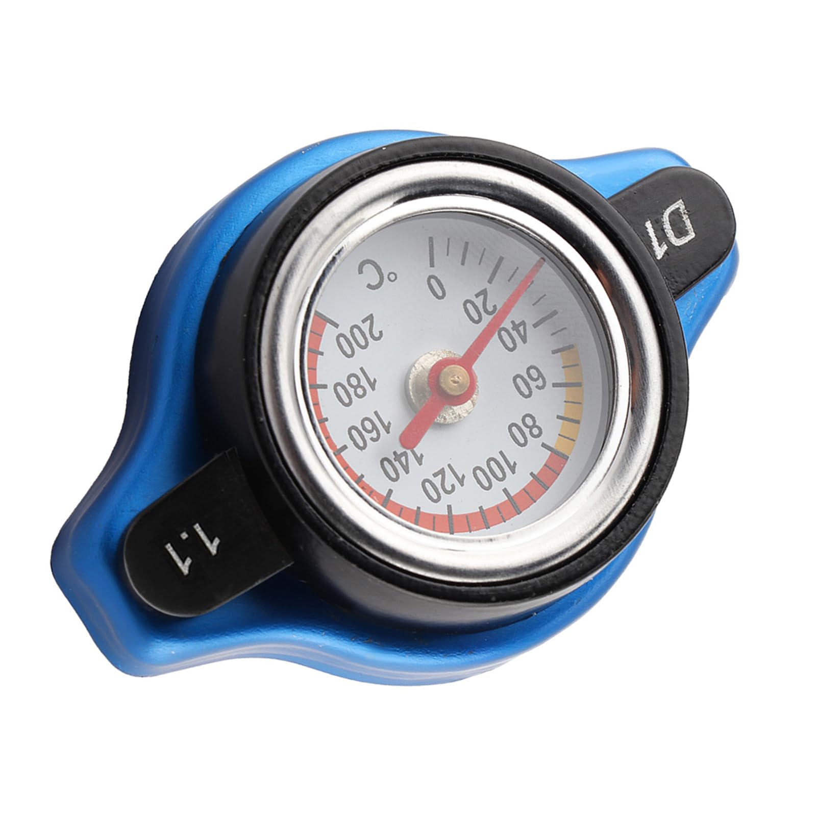 SILKROADSUPPLY Auto-Thermostatkappenabdeckung mit kleinem Kopf, 1,1 bar, mit Manometer und Wassertemperaturanzeige von SilkRoadSupply