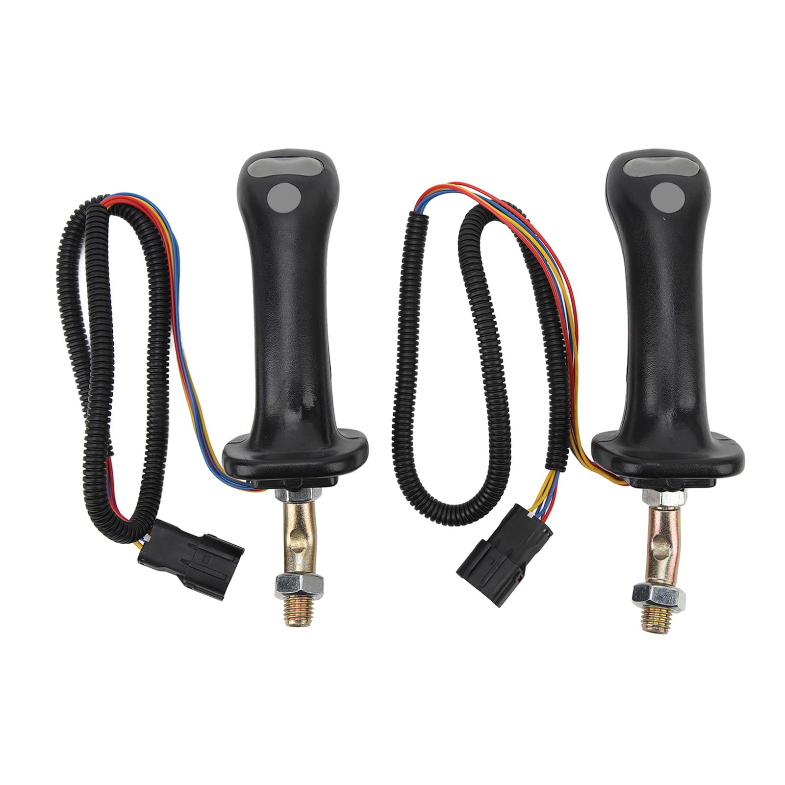 SilkRoadSupply 2er-Pack 3-Tasten-Joystick-Griffe für Bagger – 6-polige Aluminiumlegierung, kompatibel mit Doosan DH DX150, 215, 225, 300, 370-9C von SilkRoadSupply