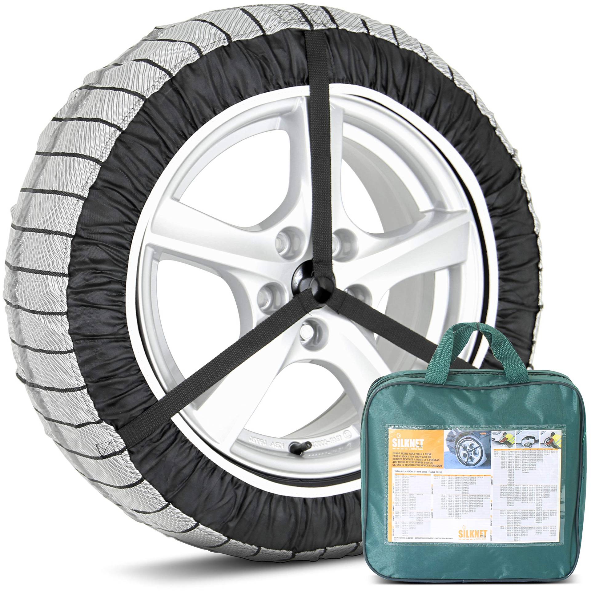 Silknet Schneeüberzüge für das Auto, textiler Reifenüberzug, Größe 60, 225/45 R17 und weitere, ausgezeichnet mit dem „Which Best Buy“-Award von Silknet Plus