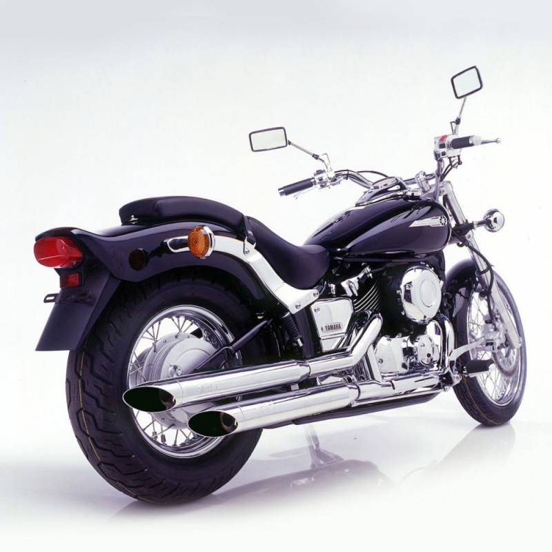 Auspuff Komplettanlage SilverTail K02 Yamaha XVS 650 Drag Star / Classic Bj. 1997-2002 von SilverTail