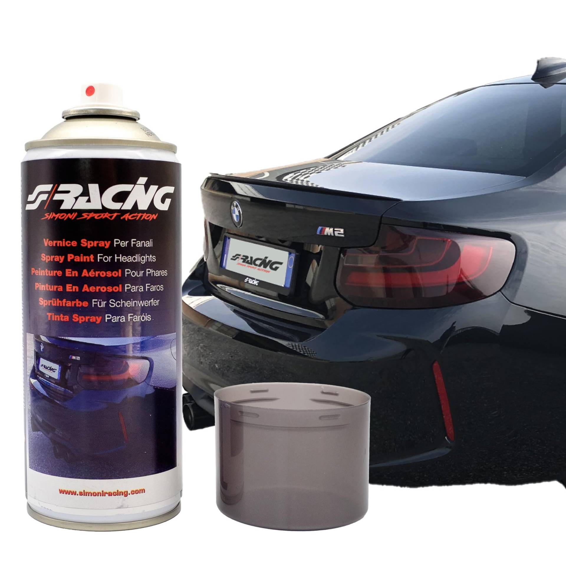 SIMONI RACING BCP/3F Autolackspray für Scheinwerfer, Blinker und Windschutzscheibe, 400 ml, Farbe Smoke von Simoni Racing