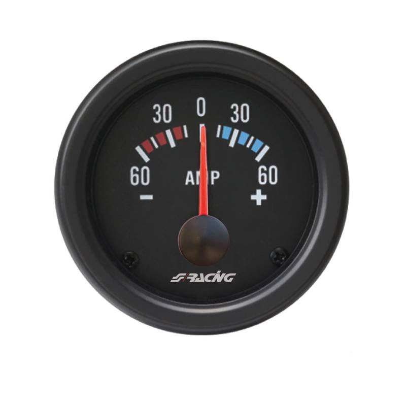 Simoni Racing AM/B Elektrische Amperometer Gauge, Retro Lighted, White Face von Simoni Racing