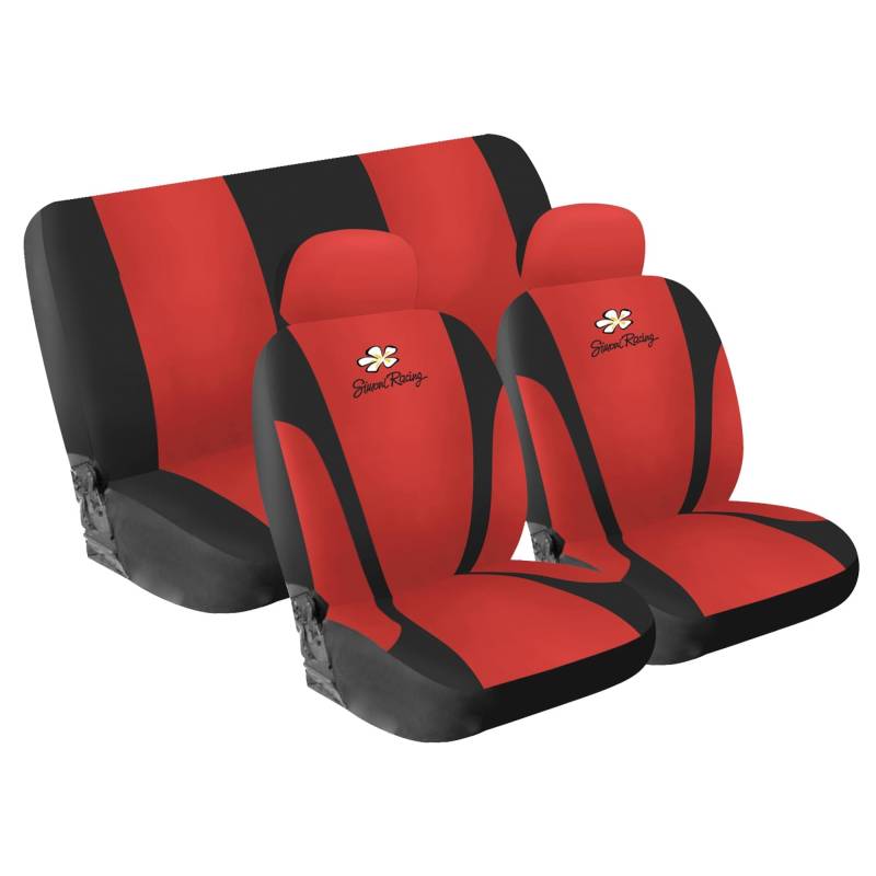 Simoni Racing CSR/DA-R Universelle Abdeckung Sitze Gänseblümchen, Rot und Schwarz von Simoni Racing