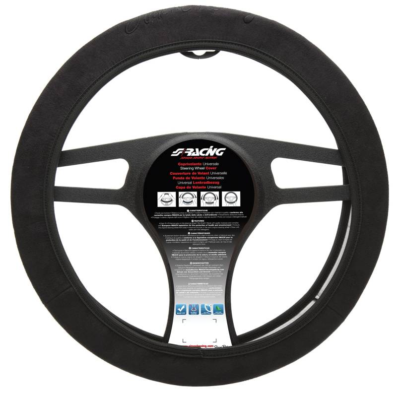 Simoni Racing CVT/10N Black Face Universal Lenkrad Abdeckung, Schwarz von Simoni Racing