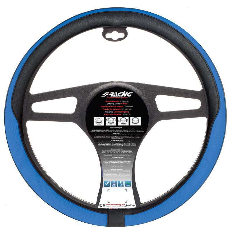 Simoni Racing CVT/43B Universal Lenkrad Abdeckung, Blau und Schwarz von Simoni Racing