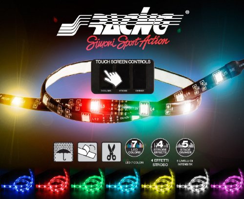 Simoni Racing FPL/11 Konfektionierbare Flexibel mit 15 LED-Streifen Länge 10 Cm, Super White Multicolor von Simoni Racing