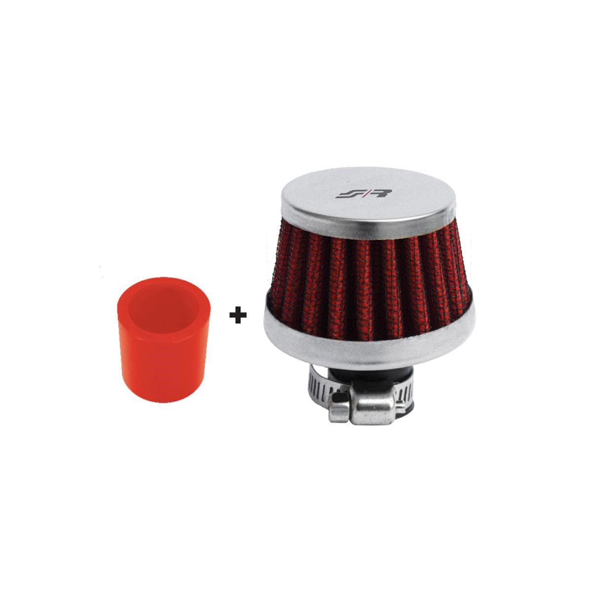 Simoni Racing Kit Pop-Off ARTX mit verchromtem Mini-Kegel-Luftfilter für Abarth und Alfa Romeo - Rot von Simoni Racing