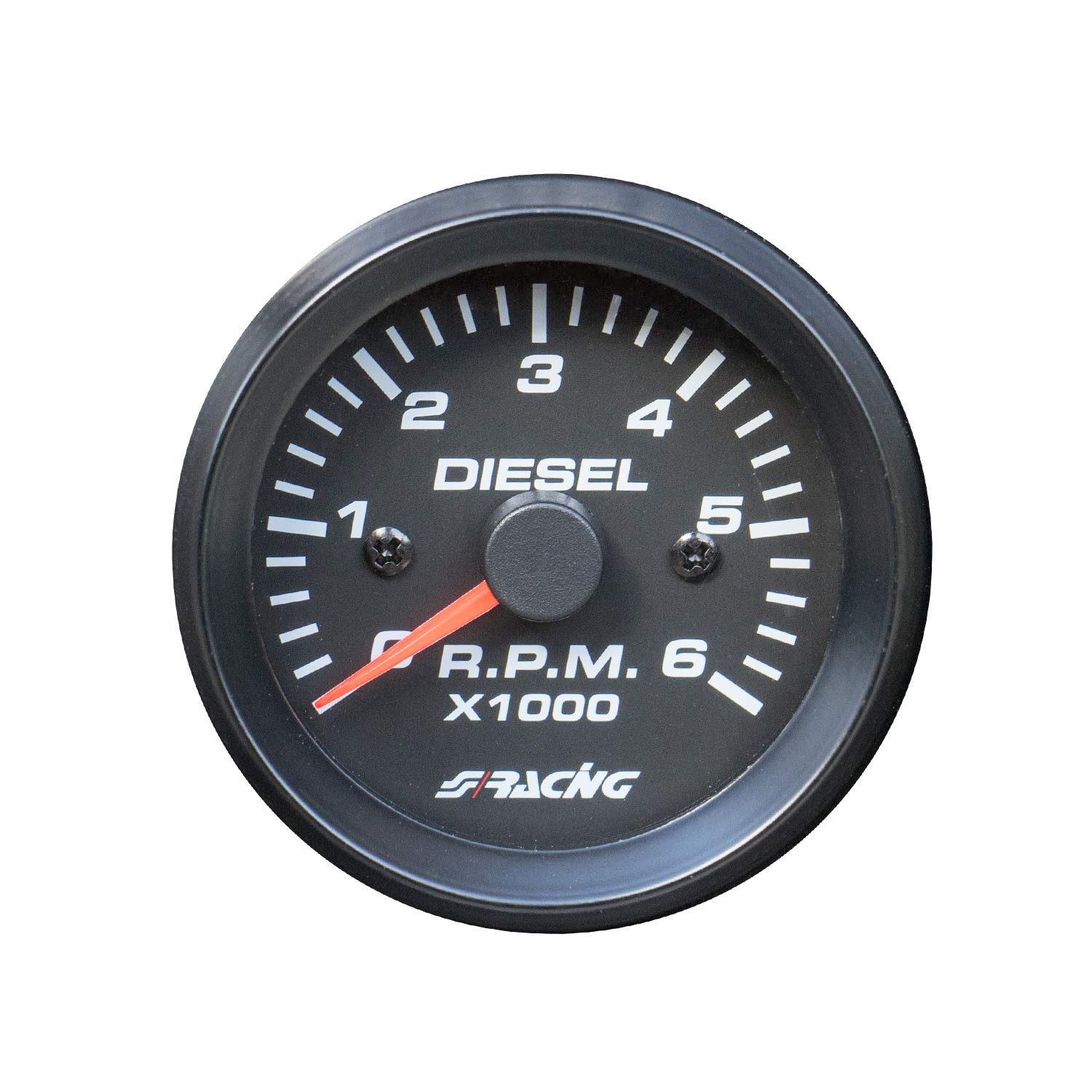 SIMONI RACING TM/BD Black Line 2" Drehzahlmesser 0-6000 RPM für Dieselfahrzeuge von Simoni Racing