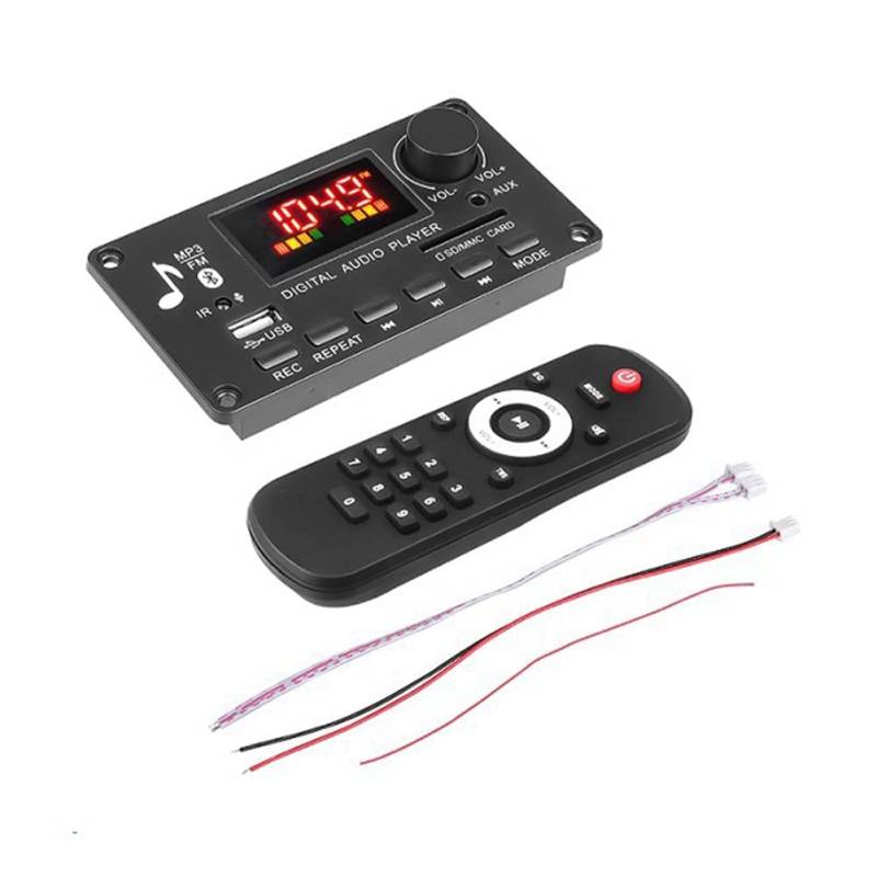 Simpls Farbdisplay MP3 Player Decoder Board 2X40W VerstäRker Anrufaufzeichnung BT Auto FM Radiomodul UnterstüTzung TF USB AUX 3.5 WAV von Simpls