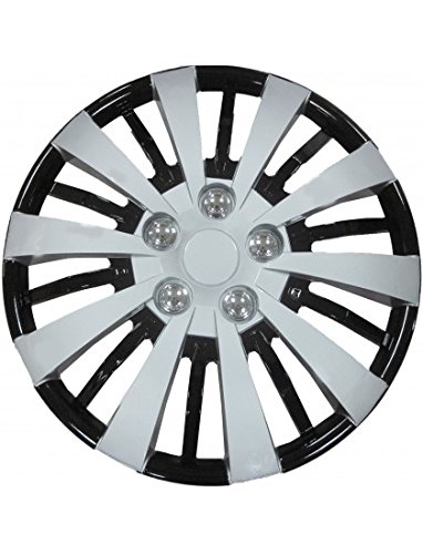 Einfach Megatron Wheel Cover Box der 4 silber Zierteile, Set 4 Universal Radkappen Passform Schnelle und einfache Installation, schlagfestem Kunststoff, Automotive Teilen und Zubehör, 40,6 cm von Simply