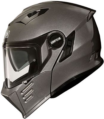 Simpson Darksome Solid, Klapphelm - Grau - XS von Simpson