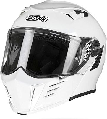 Simpson Darksome Solid, Klapphelm - Weiß - L von Simpson