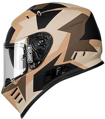 Simpson Venom Tank, Integralhelm - Matt Beige/Braun/Schwarz - M von Simpson