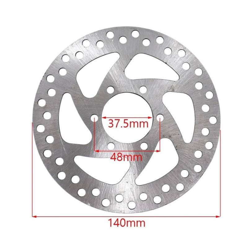 Bremsscheibe Rotor Motorrad 140mm Scheibenbremse Scheibenbremse 3 Löcher Oder 6 Löcher Scheibenbremse Gerät Bremse Scheibenbremse Zubehör von SinSed