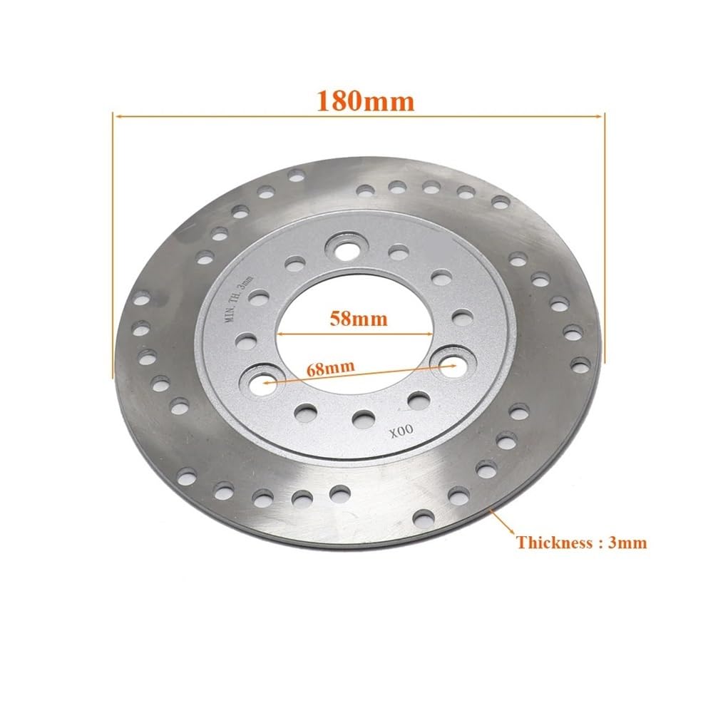 Bremsscheibe Rotor Motorrad 180mm Bremsscheibe/Bremsscheibe 180-58-70 Für Monkey AFFE Z50 50CC Dirt Pit Bike Motocross Bike von SinSed