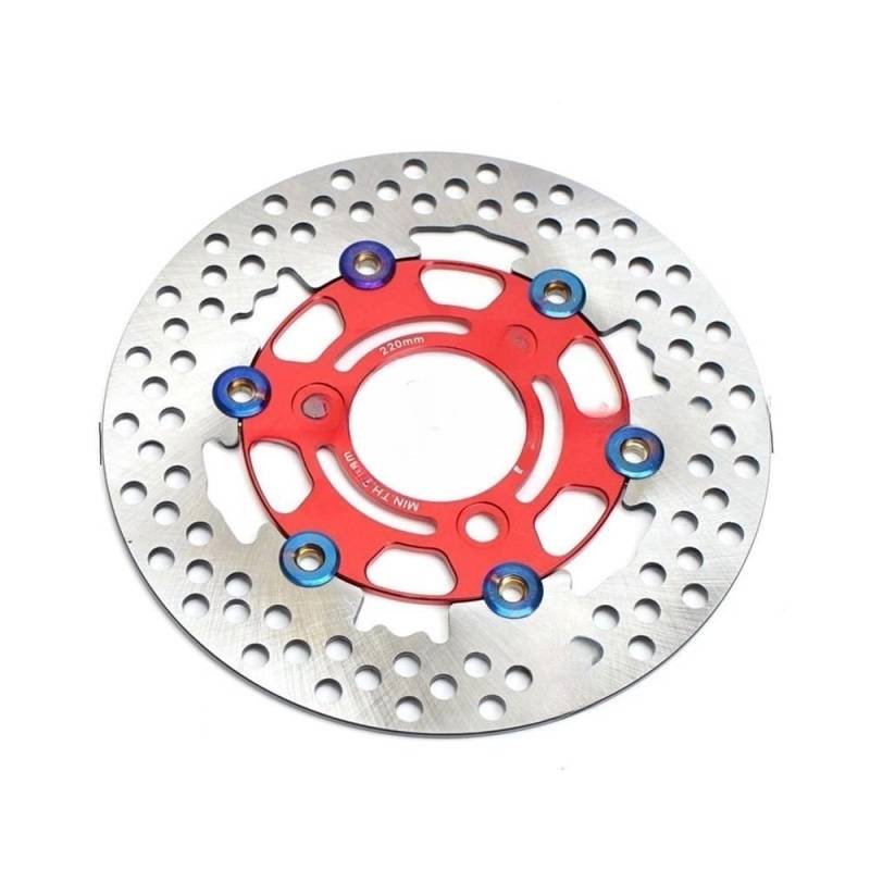 Bremsscheibe Rotor Motorrad 220mm Bremssattel Disc Rotor Disk Schwimmende 3 Loch Pitching 70 Universal Für Street Bike Pedal Bike Pitbike Für Yahama von SinSed