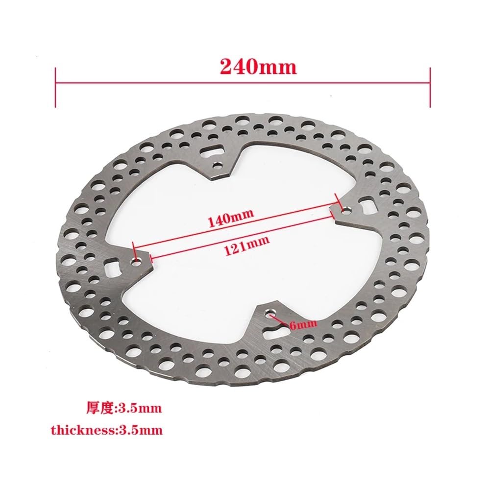 Bremsscheibe Rotor Motorrad 240mm Vorne Hinten Bremsscheibe Bremsscheiben Fit Für CR125R 250R 02-08 CRF250R 250X 04-17 CRF450R /RX 450X von SinSed