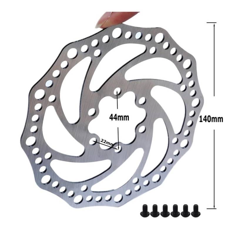 Bremsscheibe Rotor Motorrad 3 Löcher 6 Löcher Scheibenbremsstück Rotor 140 Mm Roller Scheibenbremsen Rotor Mit Schraube Roller Zubehör von SinSed