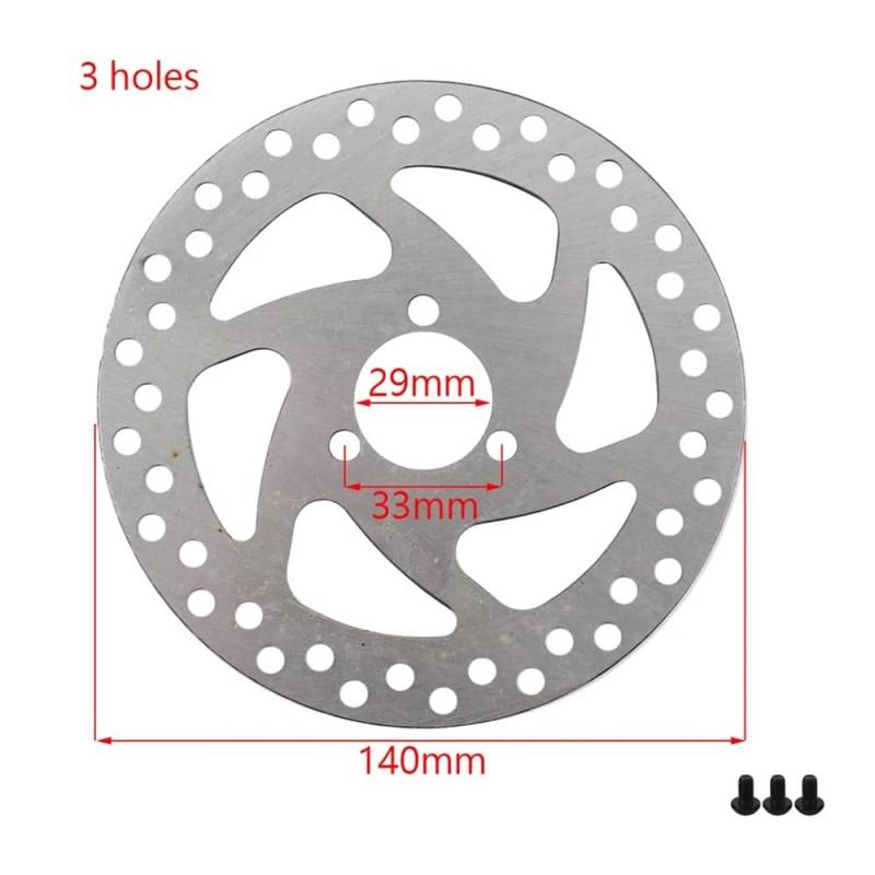 Bremsscheibe Rotor Motorrad 3 Löcher 6 Löcher Scheibenbremsstück Rotor 140 Mm Roller Scheibenbremsen Rotor Mit Schraube Roller Zubehör von SinSed